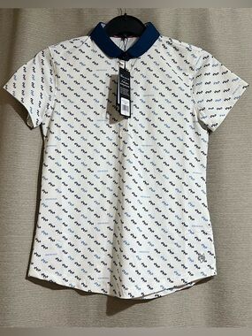 Greyson Clothiers Henry Ford Health Ladies Polo Shirt White Blue Small Golf